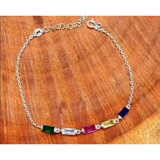 Pulseras Importado Baguette Multicolor
