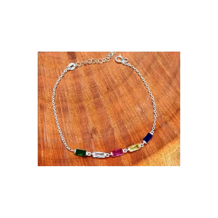 Pulseras Importado Baguette Multicolor