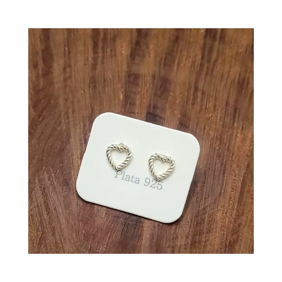 Aros Pasante Corazoncito Calado