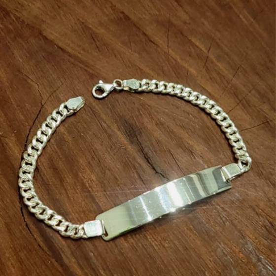 Pulseras de Identidad Grumet Plata Sola