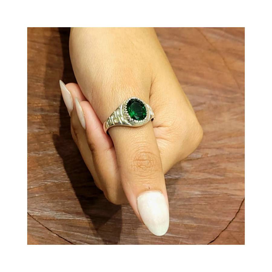 Anillos Labrado con Piedra Oval