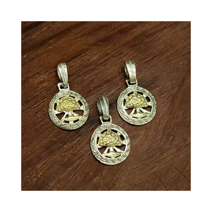 Dijes Arbol de La Vida Calado Plata y Oro