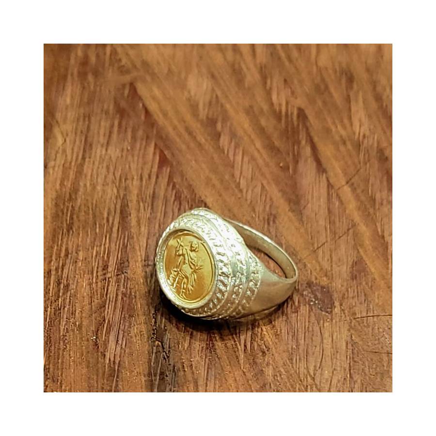 Anillos San Expedito Calado Plata y Oro