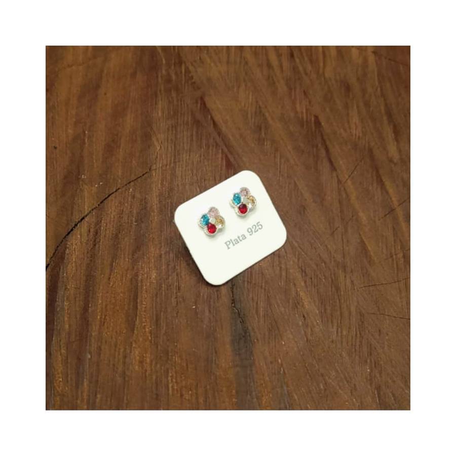 Aros Pasante VC con 4 Piedras